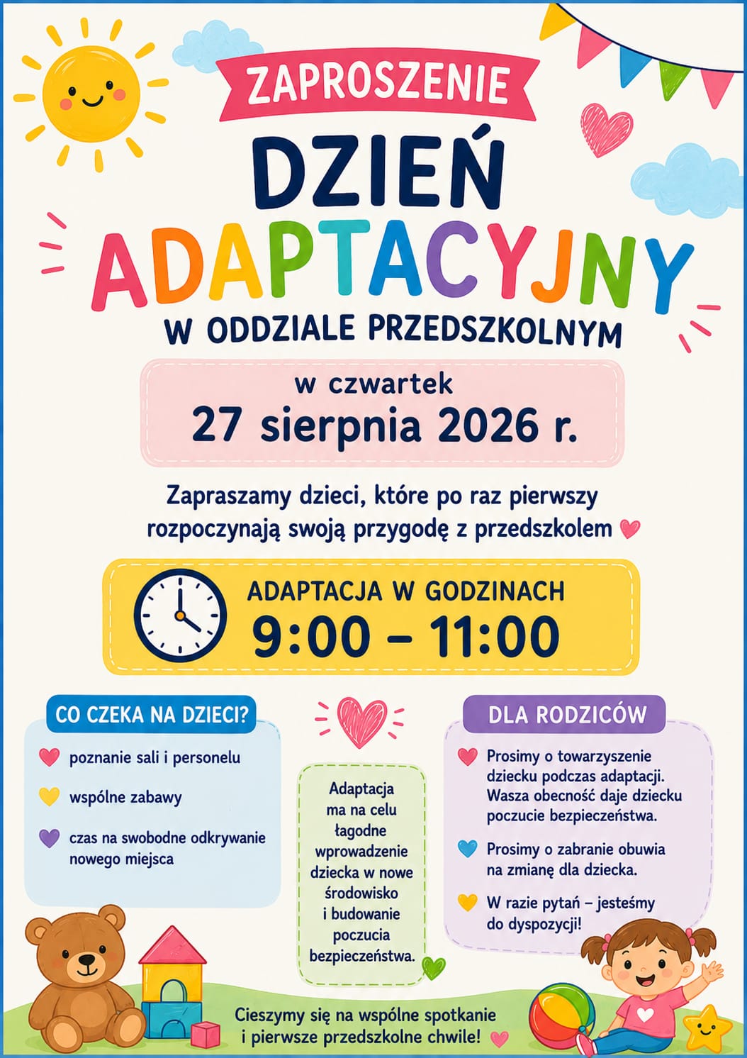 Dzień adaptacyjny w przedszkolu